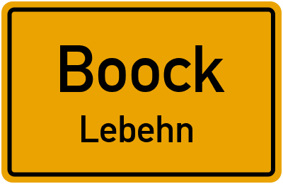 Straßenverzeichnis Boock Lebehn