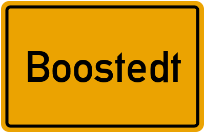 Ortsschild von Boostedt in Schleswig-Holstein
