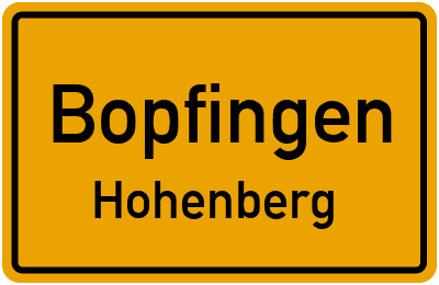 Straßenverzeichnis Bopfingen Hohenberg