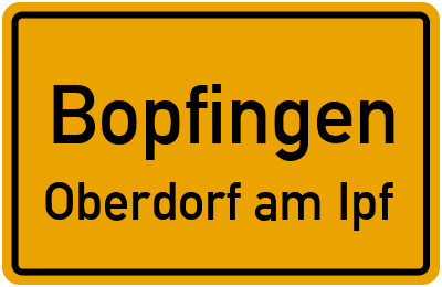 Straßenverzeichnis Bopfingen Oberdorf am Ipf