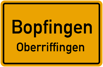 Straßenverzeichnis Bopfingen Oberriffingen