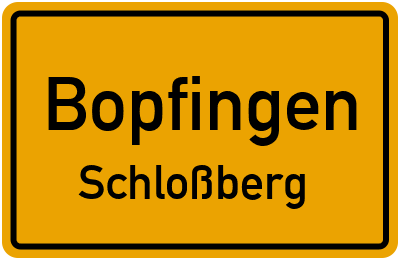 Straßenverzeichnis Bopfingen Schloßberg