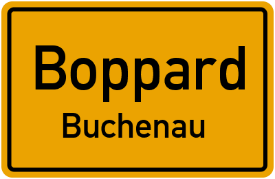 Ortsschild Boppard Buchenau