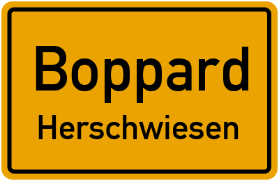 Ortsschild Boppard Herschwiesen