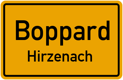 Ortsschild Boppard Hirzenach