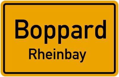 Ortsschild Boppard Rheinbay