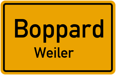 Ortsschild Boppard Weiler