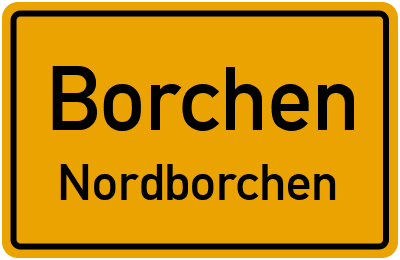 Ortsschild Borchen Nordborchen