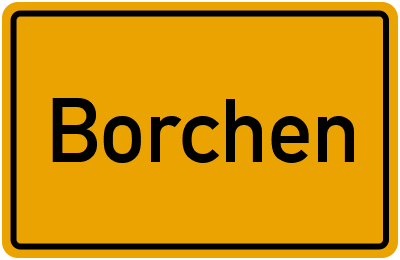 Ortsschild von Gemeinde Borchen in Nordrhein-Westfalen