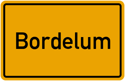 Ortsschild von Gemeinde Bordelum in Schleswig-Holstein