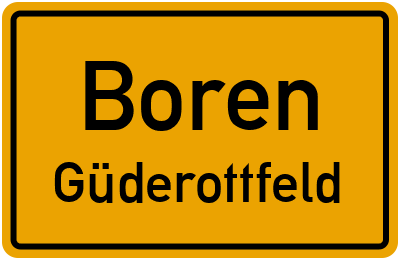 Straßenverzeichnis Boren Güderottfeld