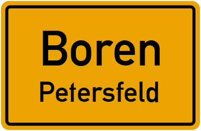 Straßenverzeichnis Boren Petersfeld