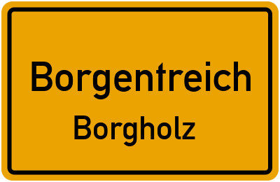 Ortsschild Borgentreich Borgholz