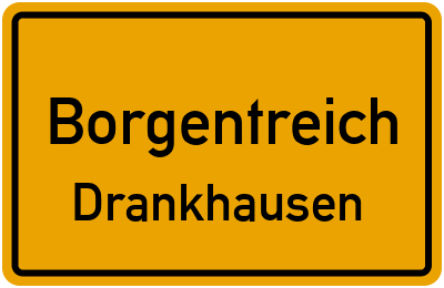 Ortsschild Borgentreich Drankhausen