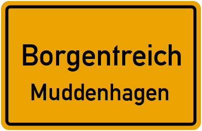 Ortsschild Borgentreich Muddenhagen