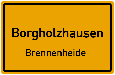 Straßenverzeichnis Borgholzhausen Brennenheide