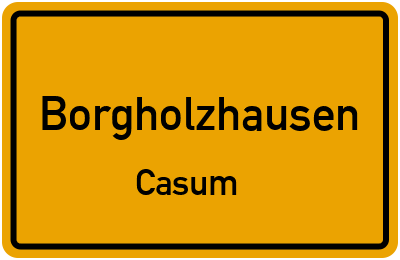 Ortsschild Borgholzhausen Casum