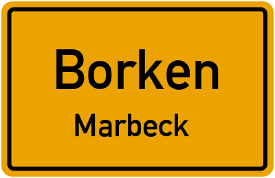 Ortsschild Borken Marbeck