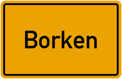 Ortsschild von Borken in Nordrhein-Westfalen