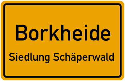 Straßenverzeichnis Borkheide Siedlung Schäperwald