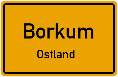 Straßenverzeichnis Borkum Ostland