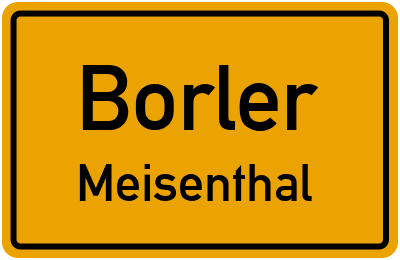 Straßenverzeichnis Borler Meisenthal