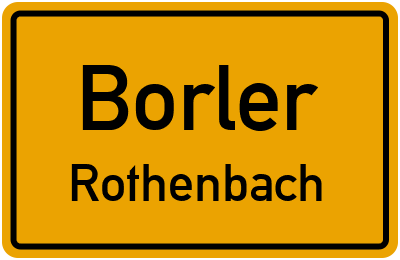 Straßenverzeichnis Borler Rothenbach