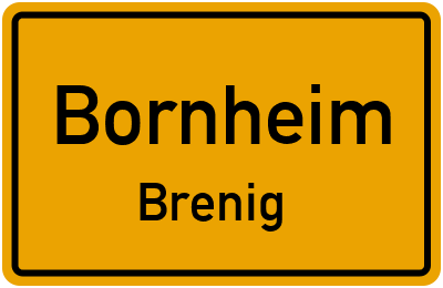 Ortsschild Bornheim Brenig