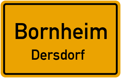 Ortsschild Bornheim Dersdorf