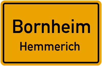 Ortsschild Bornheim Hemmerich