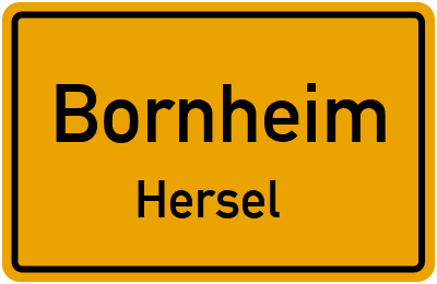Ortsschild Bornheim Hersel