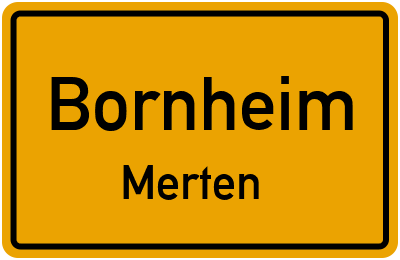 Ortsschild Bornheim Merten