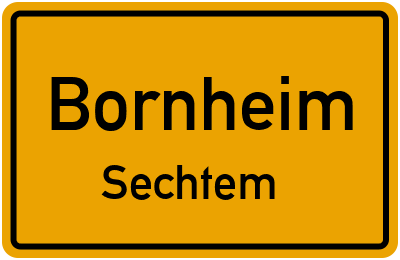 Ortsschild Bornheim Sechtem