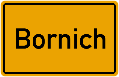 Ortsschild von Bornich in Rheinland-Pfalz