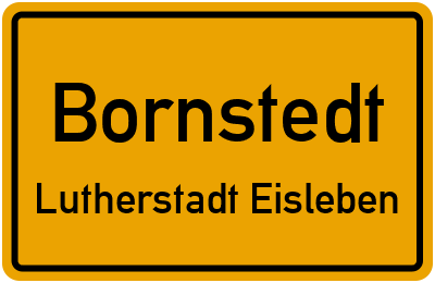 Straßenverzeichnis Bornstedt Lutherstadt Eisleben