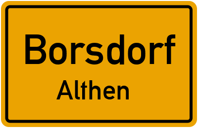 Straßenverzeichnis Borsdorf Althen