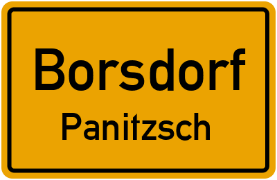 Ortsschild Borsdorf Panitzsch