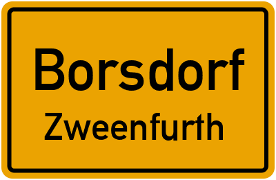 Ortsschild Borsdorf Zweenfurth