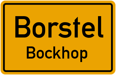Ortsschild Borstel Bockhop