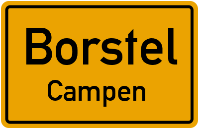 Ortsschild Borstel Campen