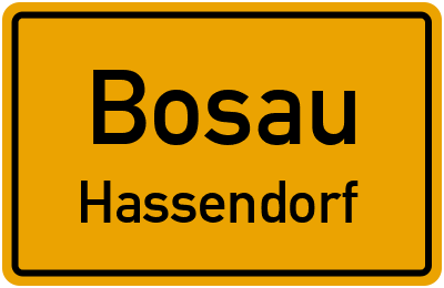 Ortsschild Bosau Hassendorf