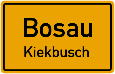 Ortsschild Bosau Kiekbusch
