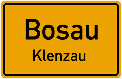 Ortsschild Bosau Klenzau