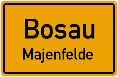 Ortsschild Bosau Majenfelde