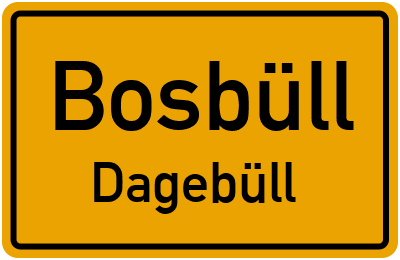 Straßenverzeichnis Bosbüll Dagebüll