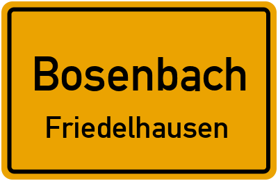 Straßenverzeichnis Bosenbach Friedelhausen