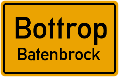 Ortsschild Bottrop Batenbrock