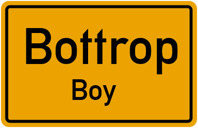 Ortsschild Bottrop Boy