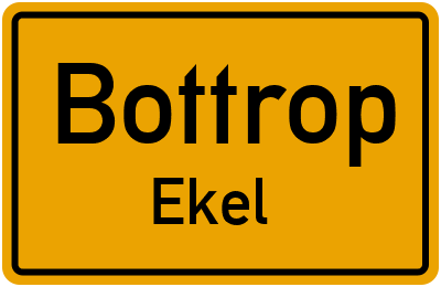 Ortsschild Bottrop Ekel