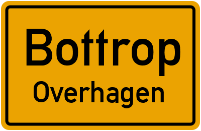 Ortsschild Bottrop Overhagen